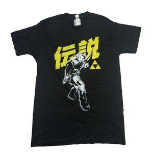 NINTENDO The Legend of Zelda Link Bow Legend Mens Black Shirt Medium 100% Cotton
